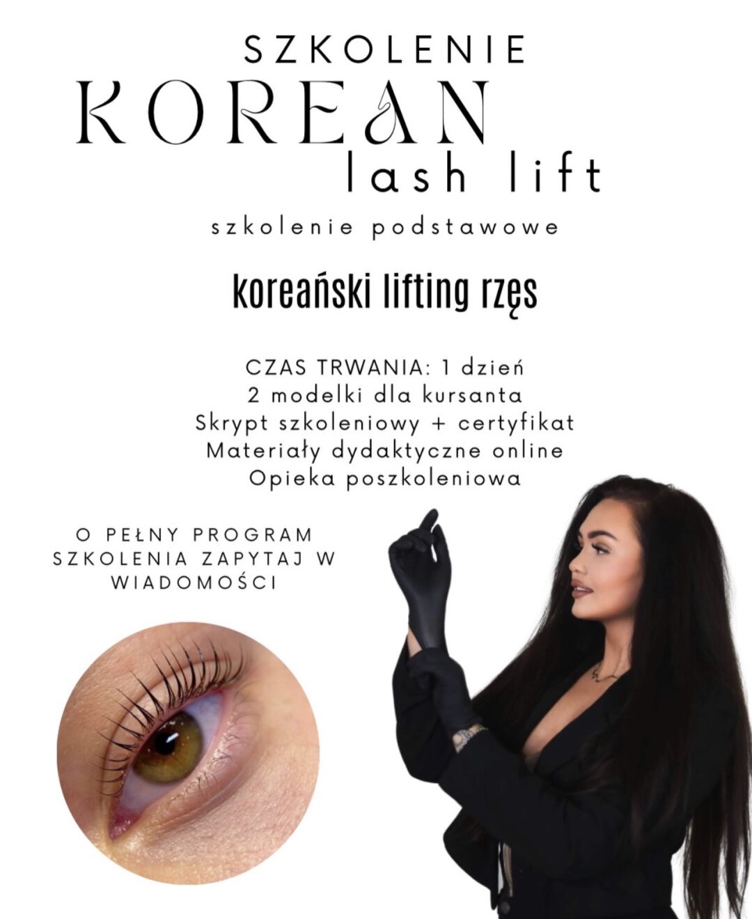 Korean lash lift- koreański lifting rzęs od podstaw