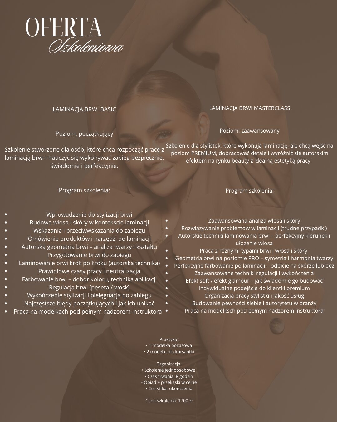 Laminacja brwi z farbką, geometrią, botoxem i regulacją
