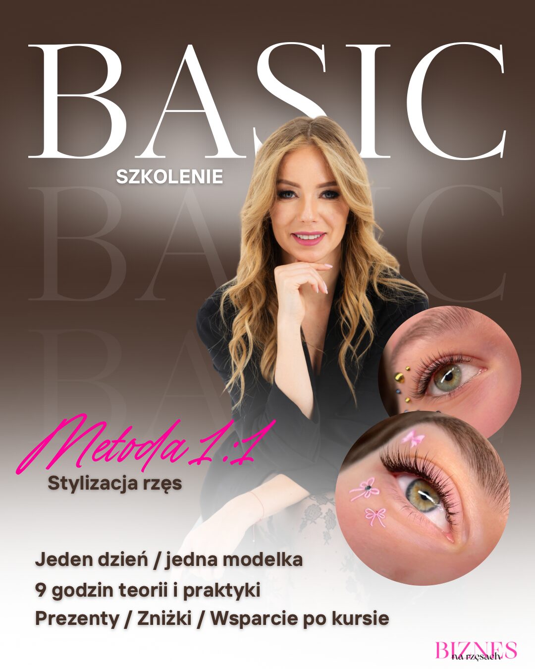 Stylizacja rzęs metodą 1:1 Basic