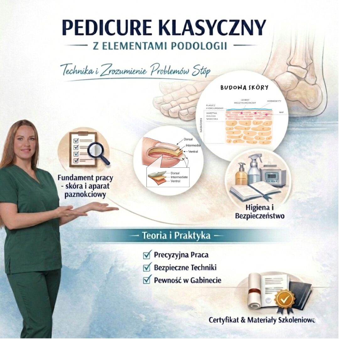 PEDICURE KLASYCZNY Z ELEMENTAMI PODOLOGII