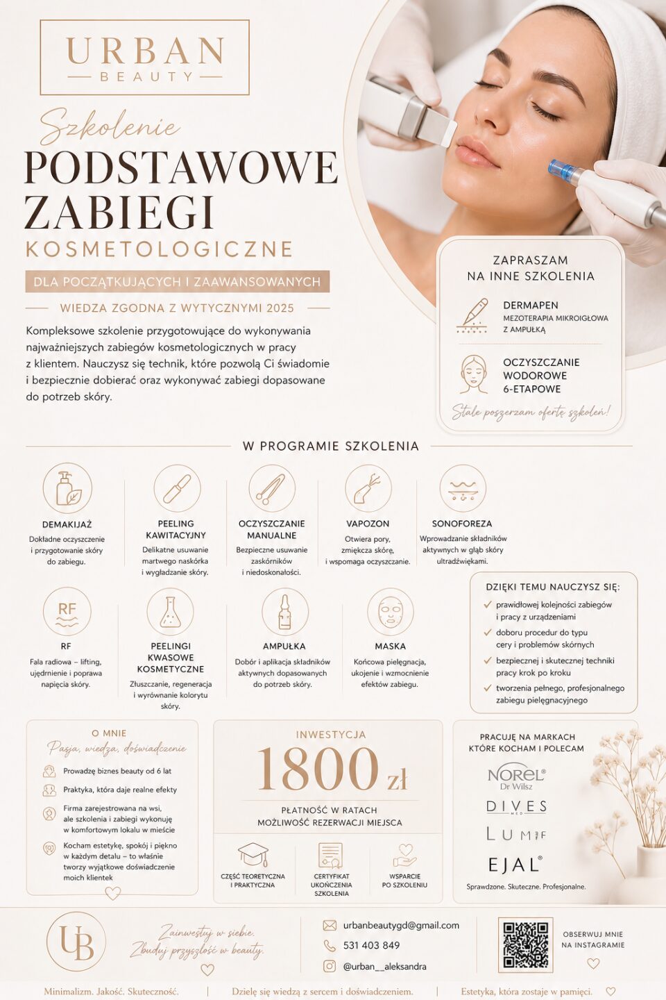 Podstawowe zabiegi kosmetologiczne