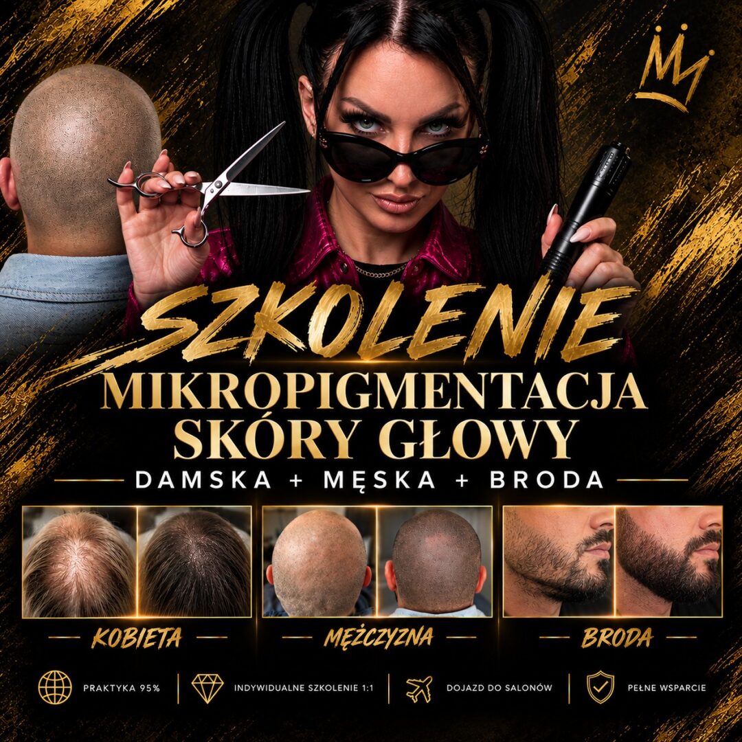 SMP Mikropigmentacja skóry głowy FULL PAKIET damska + męska + broda