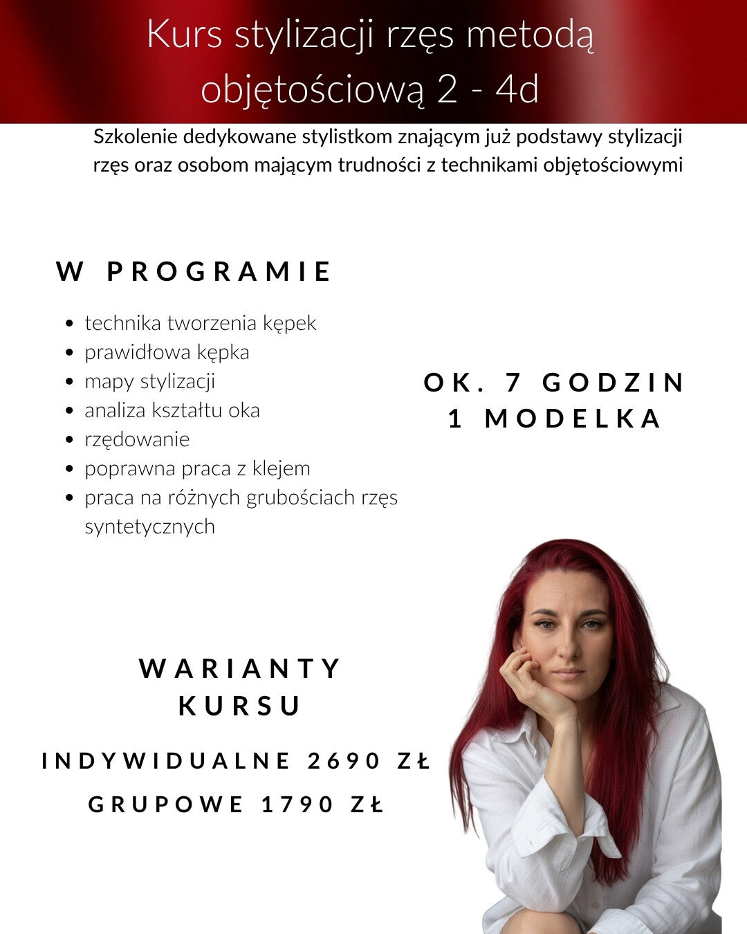 Kurs stylizacji rzęs metodą objętościową 2-4d