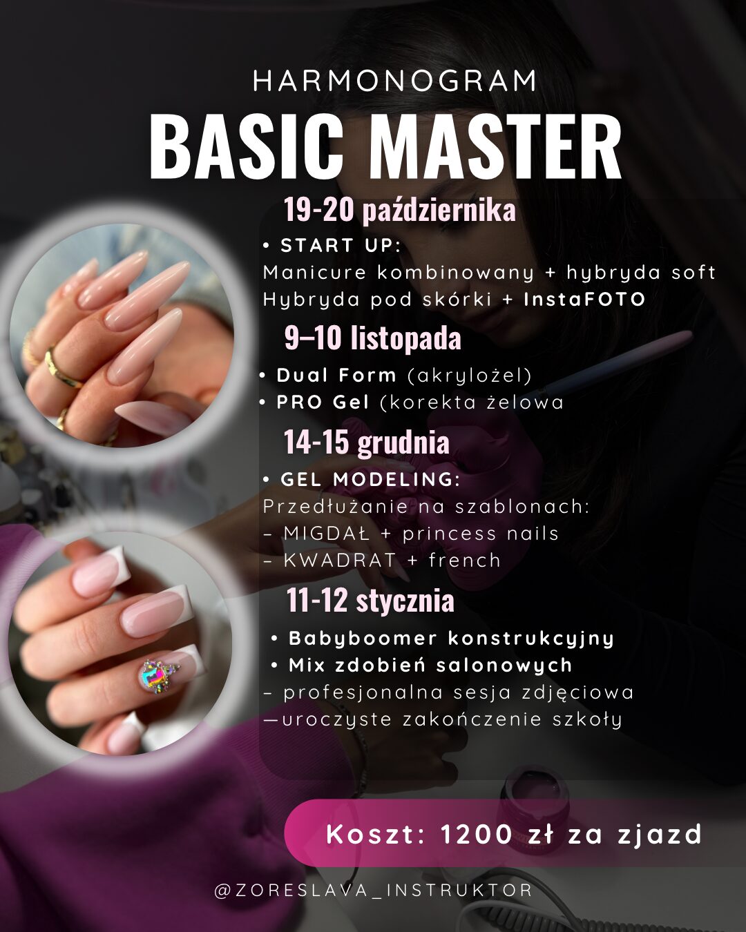 BASIC MASTER – 4-miesięczna szkoła stylizacji paznokci