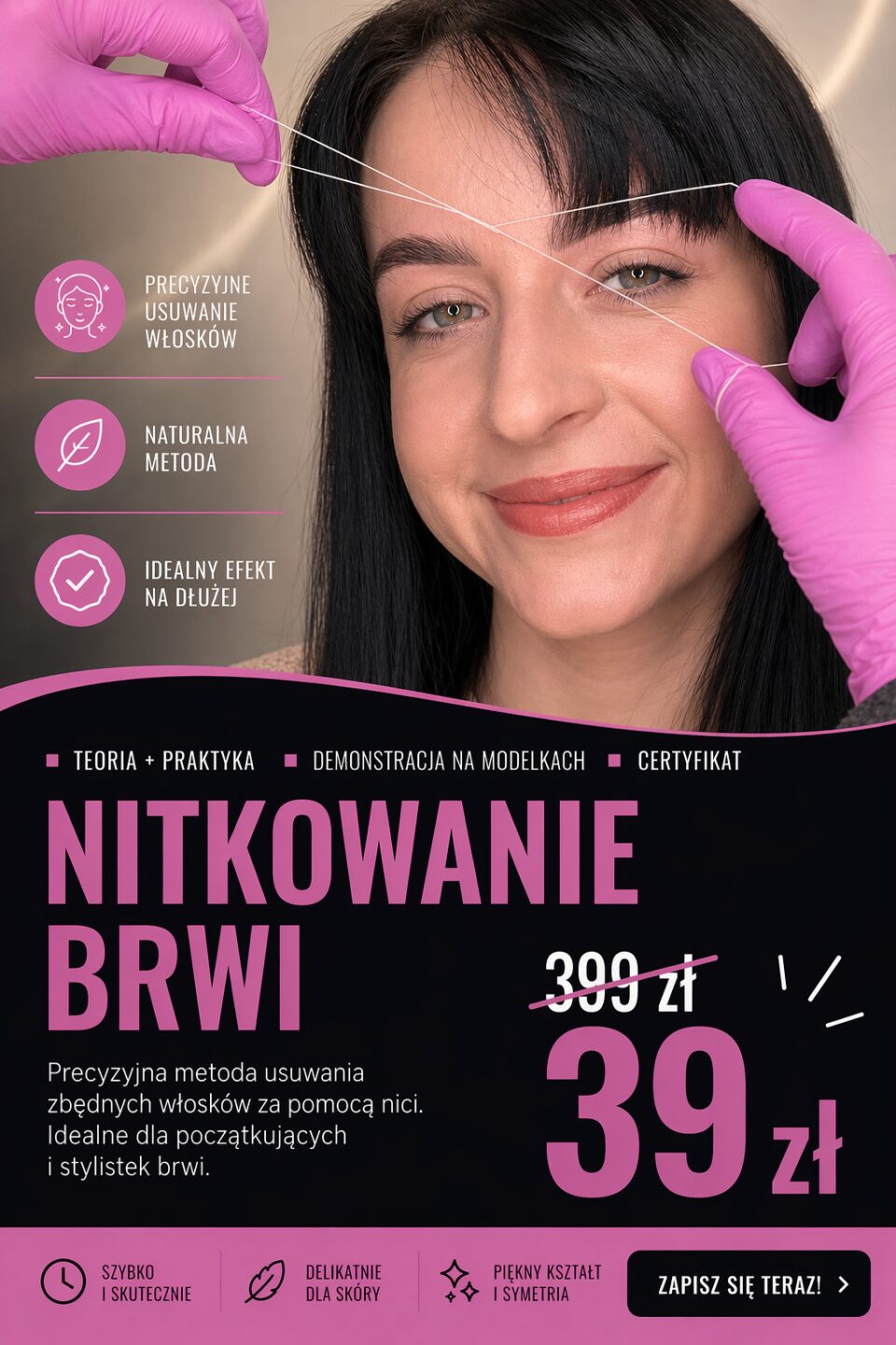 ZARABIAJ NA NITCE. Kurs NITKOWANIA brwi
