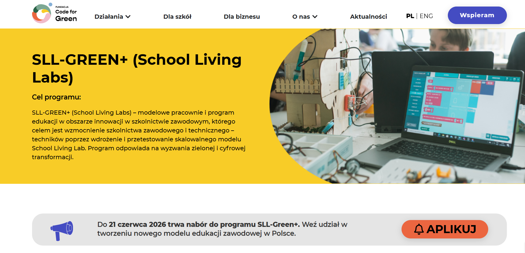 Program SLL-Green+ School Living Labs